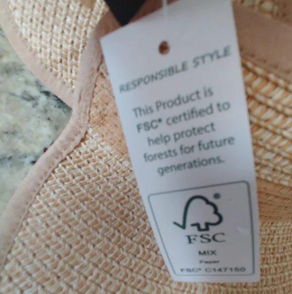 INC International Concepts Two-Tone Straw Visor - Natural, Tan - Picture 3 of 12